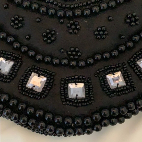 Vtg Unique Beaded Shoulder Evening Handbag Purse - Picture 6 of 11